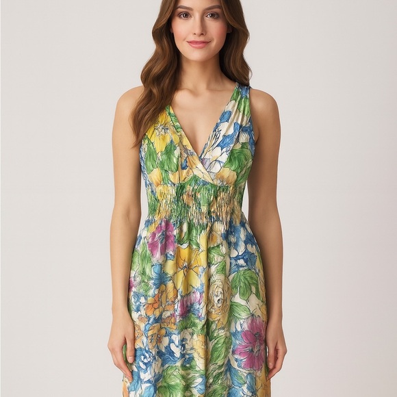 Jonathan Martin Floral Maxi Dress Size 12 - Picture 1 of 7